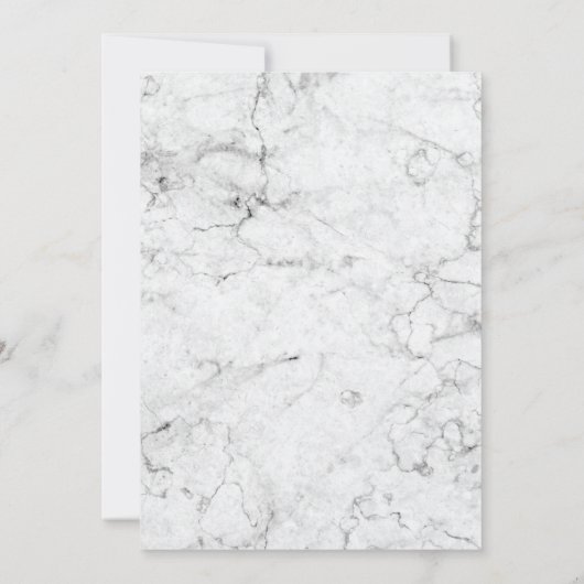 Faire-part de mariage moderne en marbre (Dos)