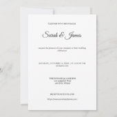Faire-part de mariage moderne en marbre doré (Dos)