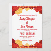 faire-part de mariage moderne en or chinois (Devant)