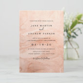 Faire-part de mariage moderne en or rose (Debout devant)