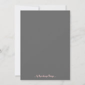 Faire-part de mariage moderne et chic rose gris (Dos)