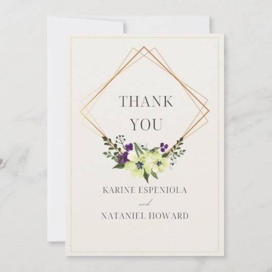 Faire-part de mariage moderne et classique (Dos)