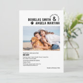 Faire-part de mariage moderne et conviviale pour l (Debout devant)