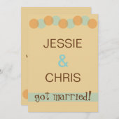 Faire-part de mariage moderne et décontracté (Devant / Derrière)