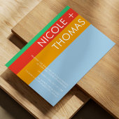 Faire-part de mariage moderne et dynamique avec ba