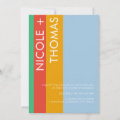 Faire-part de mariage moderne et dynamique avec ba (Devant)