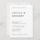 Faire-part de mariage moderne et économique (Devant)