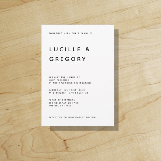 Faire-part de mariage moderne et économique