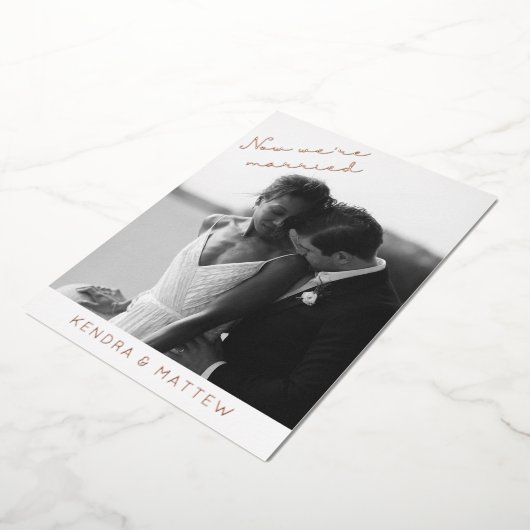 Faire-part de mariage moderne et élégant avec feui (Rotation)