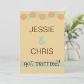 Faire-part de mariage moderne et invitation décont (Debout devant)