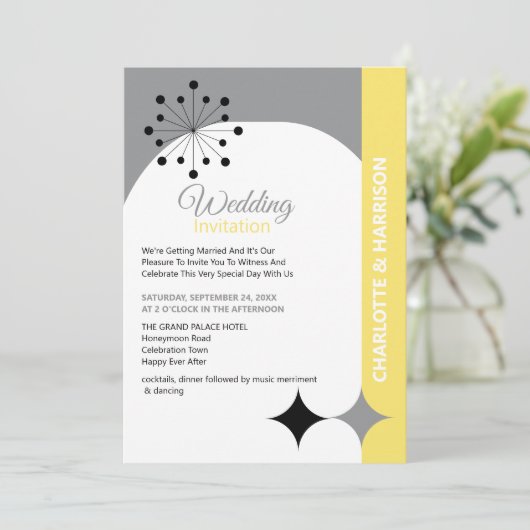 Faire-part de mariage Moderne Et Moderne (Debout devant)