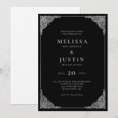 Faire-part de mariage moderne et simple (Devant / Derrière)