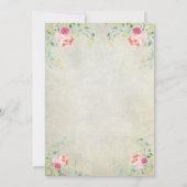 faire-part de mariage moderne flamand rose (Dos)