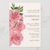 Faire-part de mariage moderne floral Lily rose (Devant)
