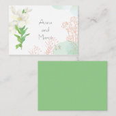 Faire-part de mariage moderne floral minimaliste (Devant / Derrière)