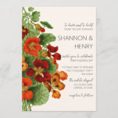 Faire-part de mariage moderne floral rustique d'au (Devant)