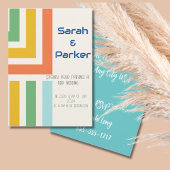 Faire-part de mariage moderne géométrique