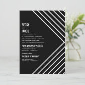 Faire-part de mariage moderne géométrique Kraft no (Debout devant)