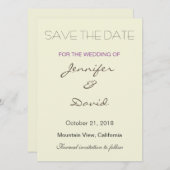 Faire-part de mariage moderne gris Arrière - plan  (Devant / Derrière)