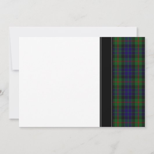 Faire-part de mariage moderne Gunn Tartan (Dos)