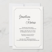 Faire-part de mariage moderne ivoire (Devant)