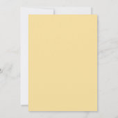 Faire-part de mariage moderne jaune ambre (Dos)