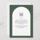 Faire-part de mariage moderne Juniper Green (Dos)