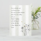 Faire-part de mariage moderne manuscrit abeilles H (Debout devant)