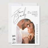 Faire-part de mariage moderne mignon et drôle (Devant)