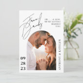 Faire-part de mariage moderne mignon et drôle (Debout devant)