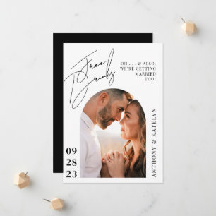 Faire-part de mariage moderne mignon et drôle