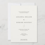 Faire-part de mariage moderne minimaliste (Devant)