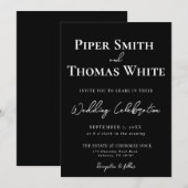 Faire-part de mariage moderne | Minimaliste (Devant / Derrière)