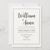 Faire-part de mariage moderne minimaliste (Devant)