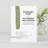 Faire-part de mariage moderne minimaliste avec une (Debout devant)