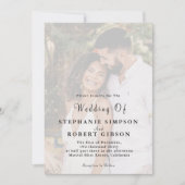 Faire-part de Mariage Moderne Monogramme Simple av (Devant)