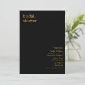 Faire-part de Mariage Moderne Noir (Debout devant)