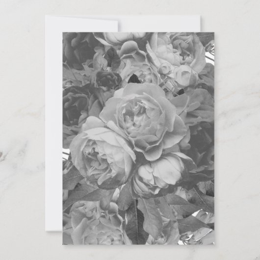 Faire-part de mariage moderne noir (Dos)