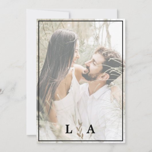 Faire-part de mariage moderne Noir & Blanc Classé (Dos)