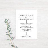 Faire-part de mariage moderne noir et blanc