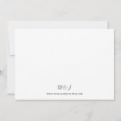 Faire-part de mariage moderne noir et blanc 2 (Dos)