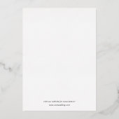 Faire-part de mariage moderne noir et blanc à cons (Verso)