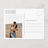 Faire-part de mariage moderne noir et blanc à sauv (Dos)