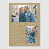 Faire-part de mariage moderne or Date de sauvegard (Devant)