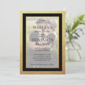 Faire-part de mariage moderne or photo (Debout devant)