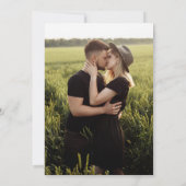 Faire-part de mariage moderne or photo (Dos)
