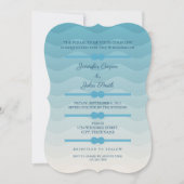 Faire-part de mariage moderne Pastel Ombre bleu Va (Devant)