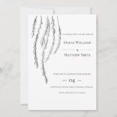 Faire-part de mariage moderne personnalisable (Devant)