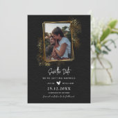 Faire-part de mariage moderne, Photo minimaliste d (Debout devant)