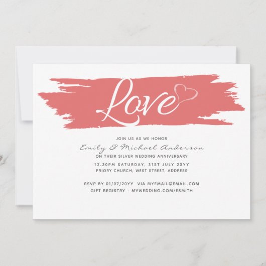 Faire-part de mariage moderne pour anniversaire de (Devant)